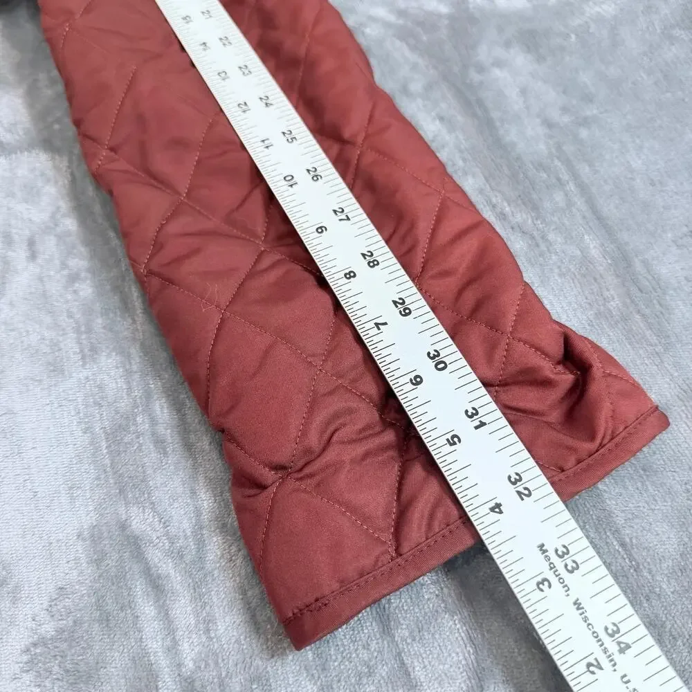 Burberry London quilted jacket diamond Nova check crimson made in England wmns M - Picture 10 of 16
